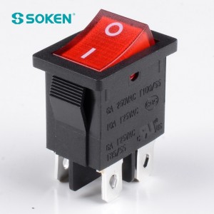 Oval Rocker Switch 4pin